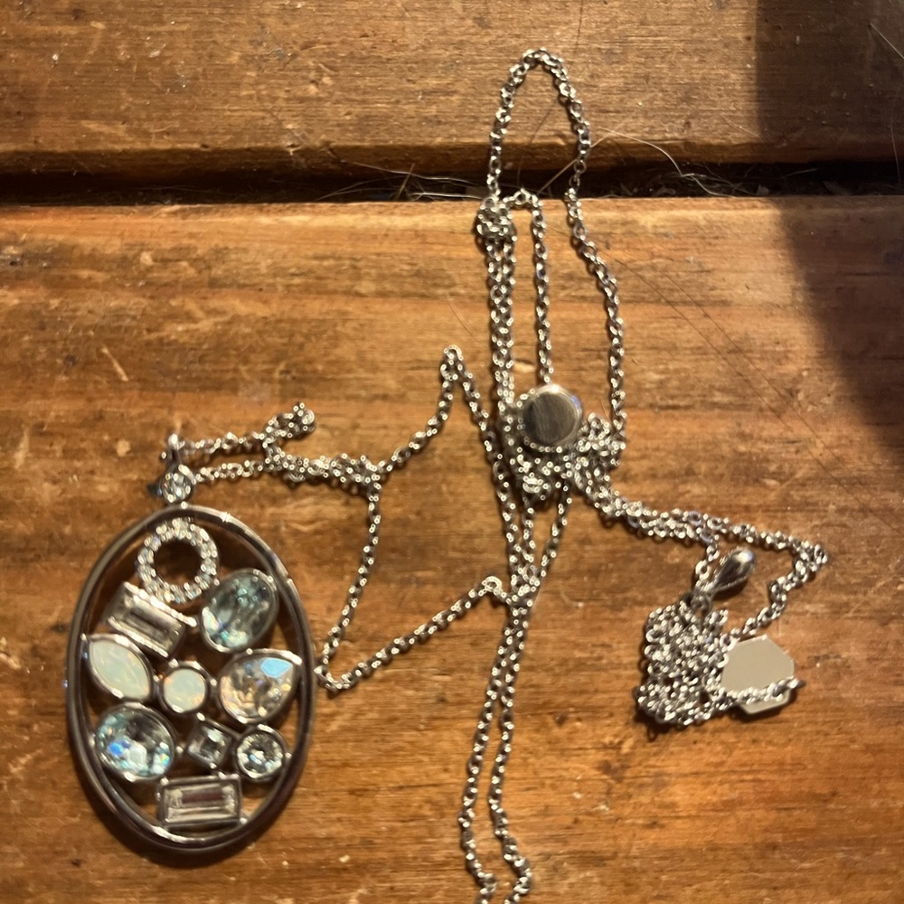 Touchstone Crystal Swarovski oval necklace